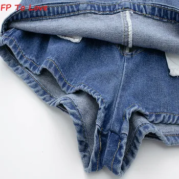 OOTD Denim Mini-pantaloni Scurți, Fuste de Bază Chilot Sexy Streetwear Femeie Albastru Negru de Calitate Vară Primăvară Jos