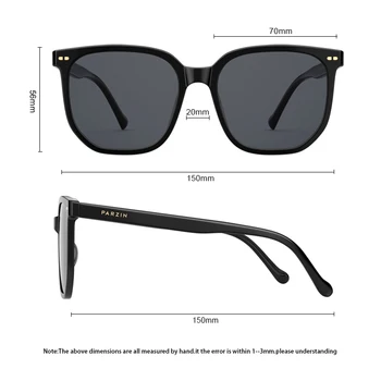 PARZIN ochelari de Soare Retro Mare Cadru Anti-ultraviolete Negru Ochelari de Soare pentru Barbati Femei Brand Design Cupluri Accesorii de Petrecere 7759