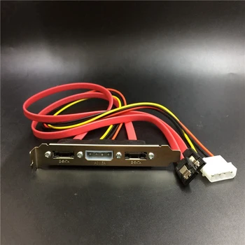 PC DIY SATA to ESATA Și 4Pin IDE Molex de Alimentare PCI Bracket Slot Cablu Full-Înălțime Profil Pentru Hard Disk Extern