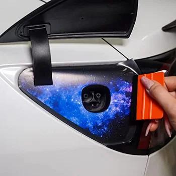 Pentru 2017-2022 Tesla Model Y și Modelul 3 Portul de Încărcare Personalizate cu Autocolant Folie Protector