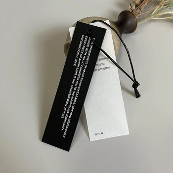 Personalizat logo-ul de brand special de black card etichetă de hârtie ecran imprimate hang tag-ul cu ulei UV de imprimare folie de aur pentru blugi și îmbrăcăminte