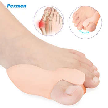 Pexmen 2/4/8Pcs Gel Degetul Mare Separator de Inflamație la picior Corector Ameliorarea Durerii Hallux Valgus Drept Ortopedice Toe Protector Spacer