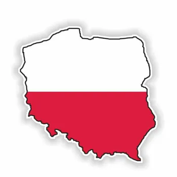 Polonia Hartă Steagul Patriotismului Sentimentului Național Autocolant Auto Artă Model Exterior Accesorii Accesorii 13cm*13cm