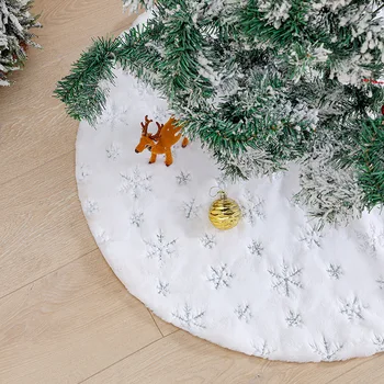 Pomul de crăciun Picior Fuste Ornamente Capacul Bazei Noutăți Decoratiuni pentru Casa de Pluș Alb Rogojini Fulg de nea de Pluș Pătură Mare