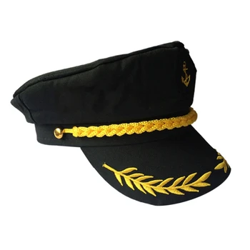 Pălărie de marinar Yacht Căpitanul Hat Navy Marine Pălărie Reglabil Marinar Căpitanul Costum Bărbați Barca Marina Pălărie pentru Adult Copil Bărbați Femei