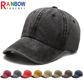Rainbowtouches Spălat Primavara-Vara Capac Decora Pălărie De Baseball Moda Barbati Culori De Baseball În Aer Liber, Simplu Vintag Casual Femei Pălărie