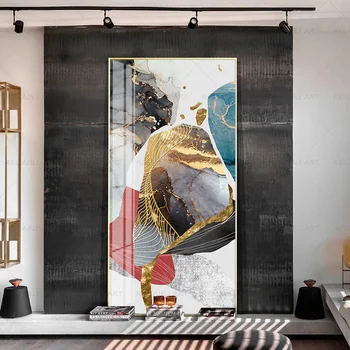 Rezumat de Aur Postere si Printuri care Curge Colorate Canvas Tablou Modern Home Decor de Perete de Arta Imaginile pentru Camera de zi Dormitor