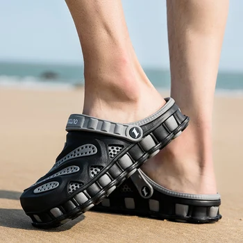 Sandale bărbați 0 2020 Gaură de Vară, Pantofi de Cauciuc 0 Bărbați Grădină Pantofi de Plajă în aer liber tv cu sandles pentru barbati pantofi de dimensiuni mari