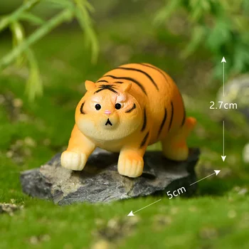 Simulare de Grăsime Tigru Figura de Acțiune de Desene animate Model Animal de Nunta DIY Figurina Tort de Decorare Jucării Casa Papusa Cadou pentru Copii