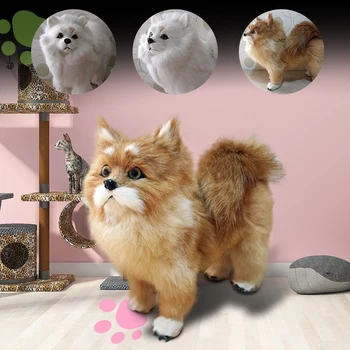 Simulate De Pluș Drăguț Hiromi Câine Recuzită Fotografie Desktop Mașină De Decor Acasă Ornament Copii Cadou Cadouri