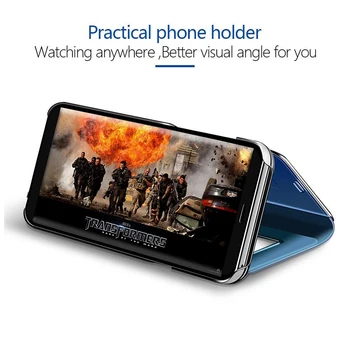 Smart Mirror Caz Pentru Samsung Galaxy S20 Ultra S8 S9 S10 Nota 8 9 10 Plus A10 A20 A30 A40 A50 A70 A80 A30s Flip Book Cover Telefon
