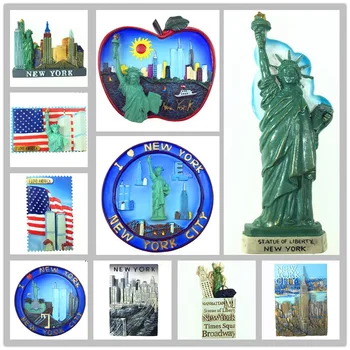 Statele UNITE ale americii New York, Statuia Libertății 3D Magneți de Frigider Turism Suvenir Frigider Magnetice, Autocolant Decor Colecție Cadou