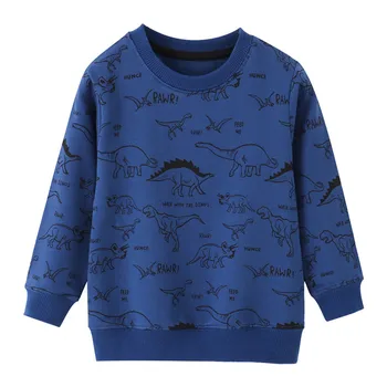 Sărituri de Metri Copii Dinozauri Imprimare Băieți Bluze de Bumbac Toamna Primavara cu Maneci Lungi Haine de Copil Tricouri Topuri