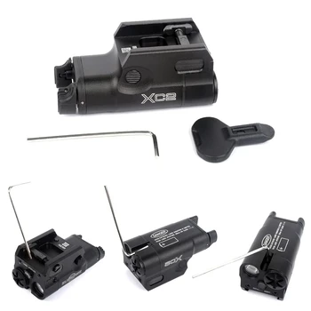 Tactic XC2 Compact Mini Glock Sub Perdeaua Laser + Lanterna Pistol de Lumină Roșie la fața Locului cu Laser, Lanterna LED-uri de Vânătoare, o Armă cu Aer