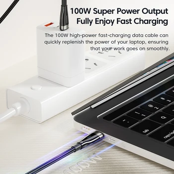 Toocki PD 100W Tip C Tip C Cablu de Încărcare Rapidă Încărcător Cablu de Date USB-C to USB C Cablu Pentru Mac, Ipad, Samsung, XIaomi