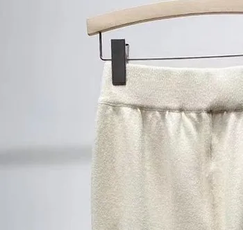 Tricotaje Pantaloni Femei Talie Elastic Casual Toamna Devreme De 2021 Noi Buzunare De Sex Feminin Tricotate Pantaloni De Creion