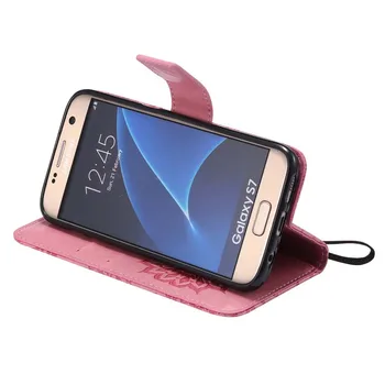 Tsimak Caz Pentru Samsung Galaxy S7 Edge Înaltă Calitate Flip Portofel din Piele PU Caz Telefon Acopere Coque Capa