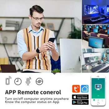 Tuya Wifi PC Comutatorul de Alimentare Calculator Remote Boot Startup Card Telecommuting PICE Lucra Cu Alexa Google Alice Ewelink de Viață Inteligentă