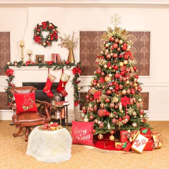 Valery Madelyn 60pcs Pom de Crăciun Agățat Mingea Set Aur Roșu Ornamente de Crăciun, Bile de Crăciun și Decorații de Brad Bile Acasă