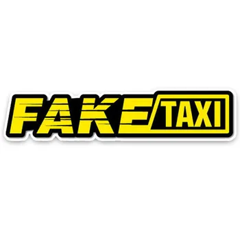Vinde fierbinte Desene animate Galben Taxi Fals Mașină Autocolant Vinil Auto Accesorii Auto Fereastră Decal PVC 15 cm*3cm
