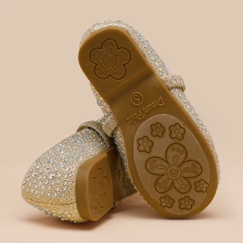 Visul Perechi de Copii Mary Jane Balerini Stras Împânzit Aluneca pe Copilul Confort Ușor de Uzură Partid de zi cu Zi Purta Pantofi Pentru Fete